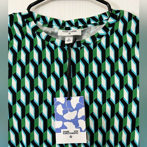 2PC SET Diane Von Furstenberg DVF for Target Arrow Geo Green Mini Skort & Top XS - Picture 5 of 16